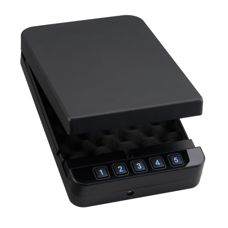Portable Digital Pistol Safe &ndash; Quick Access Handgun Lock Box for Car, Home & Travel Gun Case with Electronic Keypad - RPNB RP2019